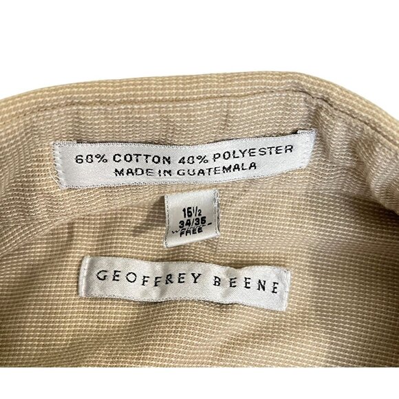 Geoffrey Beene Mens Shirt Size 16.5 34/35 Long Sleeve Button Down - Picture 2 of 7